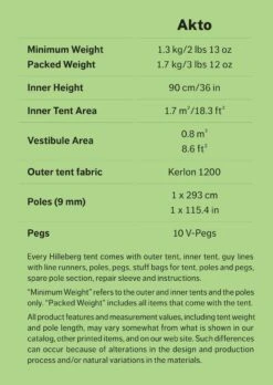 Hilleberg Akto 1 Person Tent 11 Hilleberg Akto 1 Person Tent -Outdoor Clothing hilleberg akto factbox