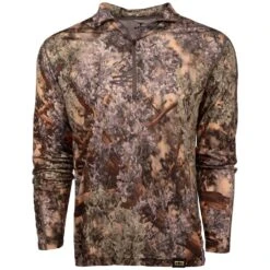 King's Camo XKG Foundation 150 Merino 1/4 Zip -Outdoor Clothing king s camo xkg foundation 150 merino 1 4 zip desert shadow front